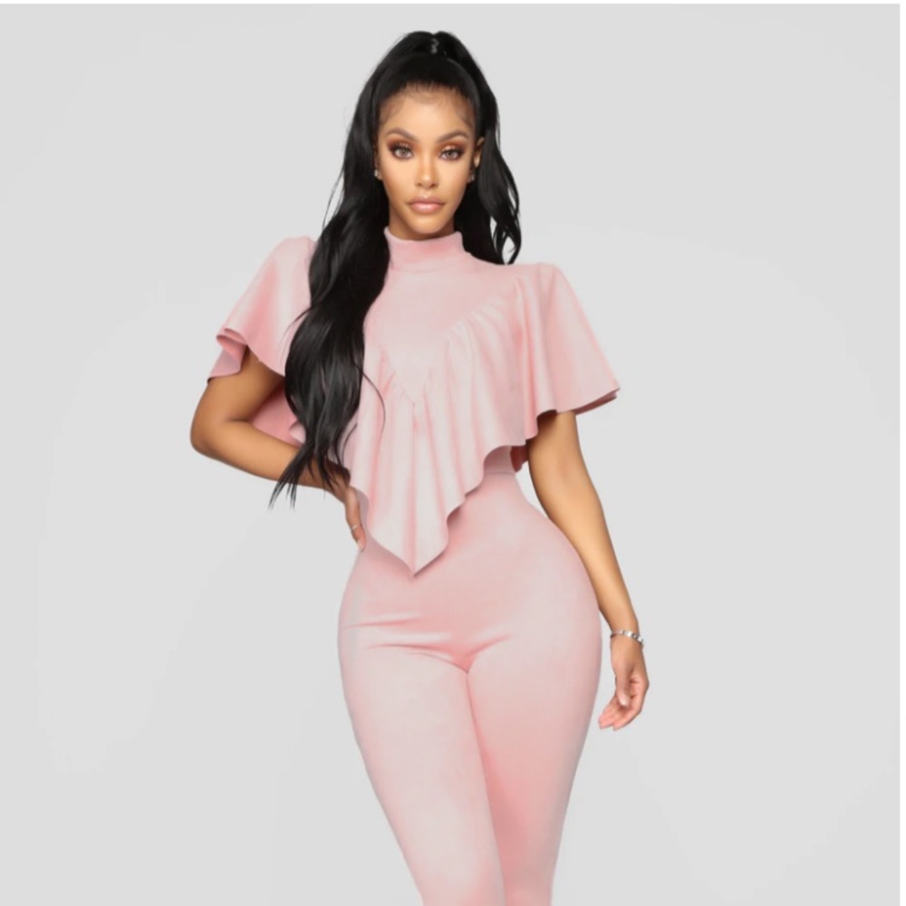 Fashion Nova Suede Jumpsuit